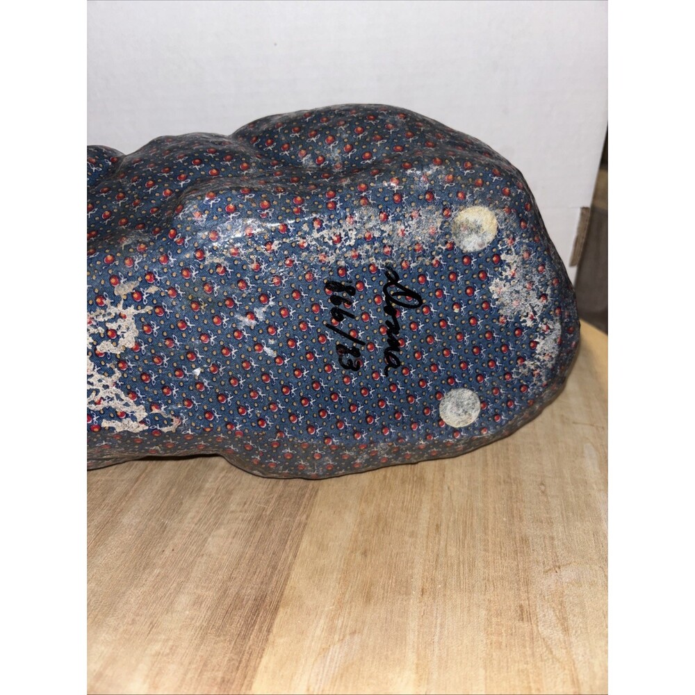 Vintage Cat Floral Pattern Chintz Decoupage Ceramic Door Stop Decor Heavy - Picture 6 of 7